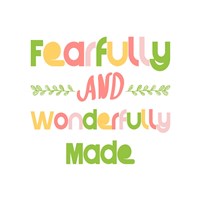 Framed Fearfully and Wonderfully Made - Pink and Green