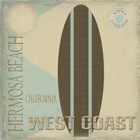 Framed 'Hermosa Beach L' border=