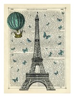 Framed Eiffel Butterflies