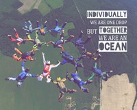 Framed Together We Are An Ocean - Skydiving Team Color