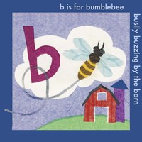 Framed 'B is For Bee' border=