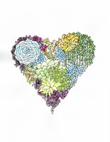 Framed Watercolor Botanical Heart