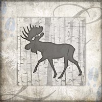 Framed 'Decorative Lodge Moose 2' border=