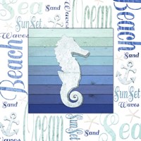 Framed 'Gypsy Sea Blue 3' border=