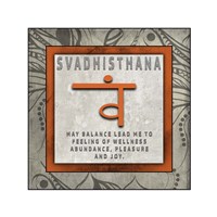 Framed 'Chakras Yoga Tile Svadhisthana V4' border=
