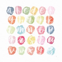 Framed Watercolor Alphabet