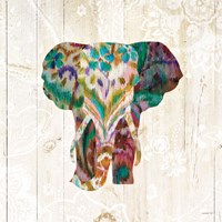 Framed Boho Paisley Elephant III