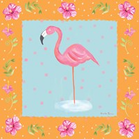 Framed Flamingo Dance IV