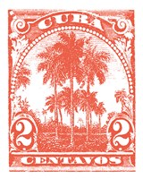 Framed Cuba Stamp IX Bright