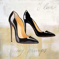 Framed 'I Love my Pumps' border=