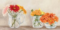 Framed Fleurs et Vases Jaune