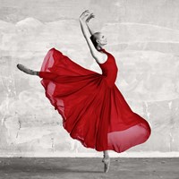 Framed Ballerina in Red (detail)