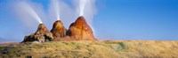 Framed Water Erupting from Rocks, Fly Geyser, Black Rock Desert, Nevada