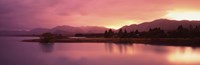 Framed Sunset at Lake Tekapo, South Island, Canterbury, New Zealand
