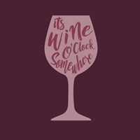 Framed Wine O'Clock