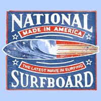 Framed National Surfboard