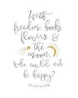 Framed Oscar Wilde Freedom Quote