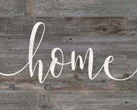 Framed Rustic Home Script