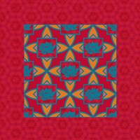 Framed Lotus Tile Colored II