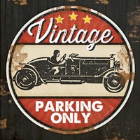 Framed 'Vintage Parking' border=