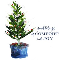 Framed Comfort, Joy Little Christmas Tree