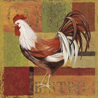 Framed 'Gourmet Rooster I' border=
