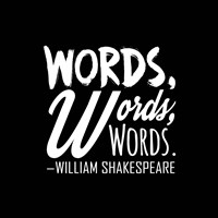 Framed Words Words Words Shakespeare White