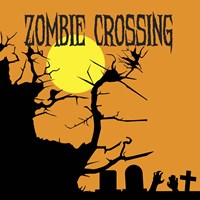 Framed 'Zombie Crossing' border=