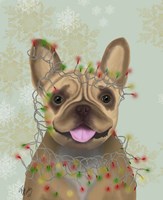 Framed French Bulldog, Christmas Lights 1
