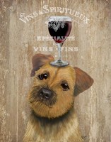 Framed Dog Au Vin, Border Terrier