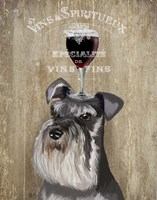 Framed Dog Au Vin, Schnauzer