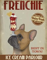 Framed French Bulldog Ice Cream