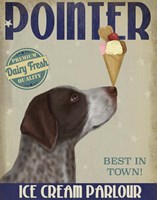 Framed German Shorthaired Pointer Ice Cream