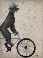 Framed Poodle on Bicycle, Black