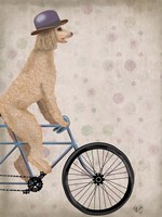 Framed Poodle on Bicycle, Cream