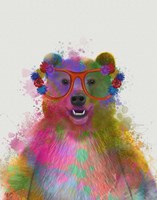 Framed Rainbow Splash Bear