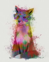 Framed Rainbow Splash Fox 1