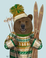 Framed Bear in Christmas Sweater