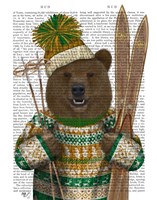 Framed Bear in Christmas Sweater