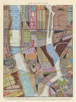 Framed Modern Map of New York II