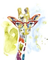 Framed 'Smarty-Pants Giraffe' border=