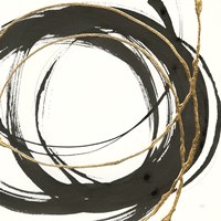 Framed 'Gilded Enso II' border=