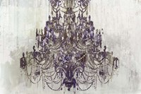 Framed Plum Chandelier on White