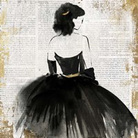 Framed Lady in Black Dress