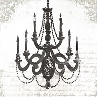 Framed Black Chandelier I