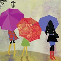 Framed Umbrella Girls