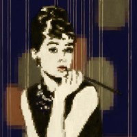 Framed Pixeled Hepburn