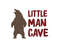 Framed Little Man Cave Standing Bear Color