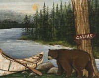 Framed Northwoods Bear Crop