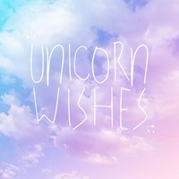 Framed 'Unicorn Wishes' border=